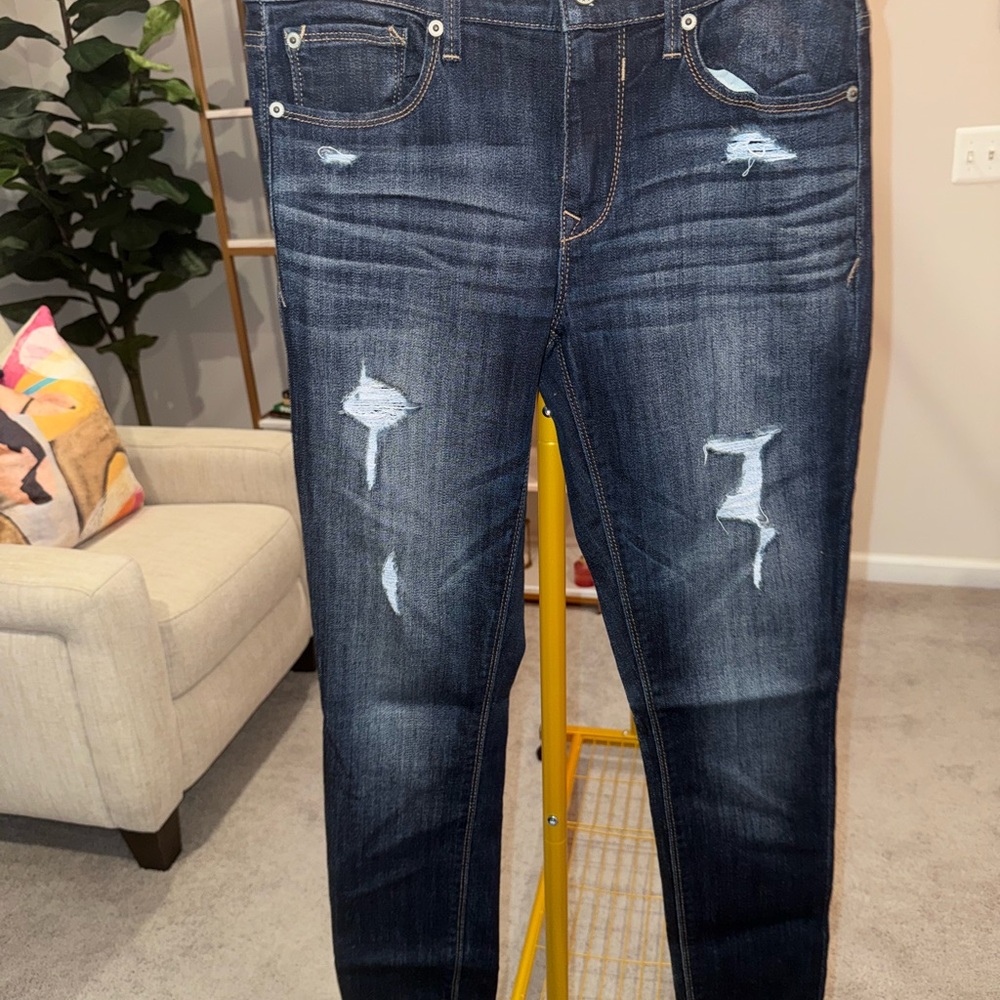 Distressed Dark Wash Jeans